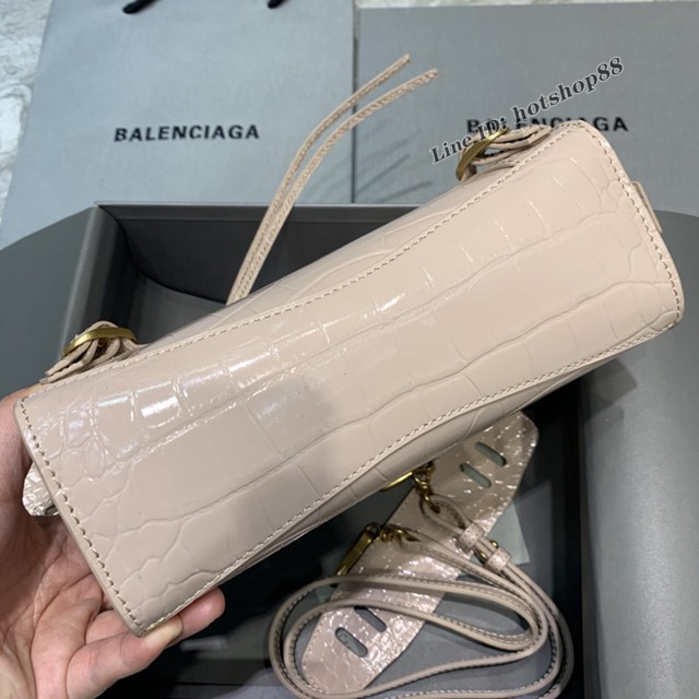 Balenciaga專櫃爆款鱷魚紋淺米色手袋手提包 638512 巴黎世家小號Neo Classic機車包 fyj1445